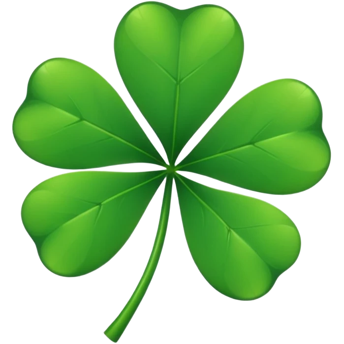 GREEN LEAF FOUR CLOVER emoji