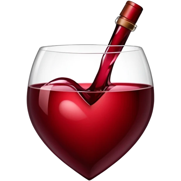 Wine-red Mahogany-red maroon-red heart shape emoji