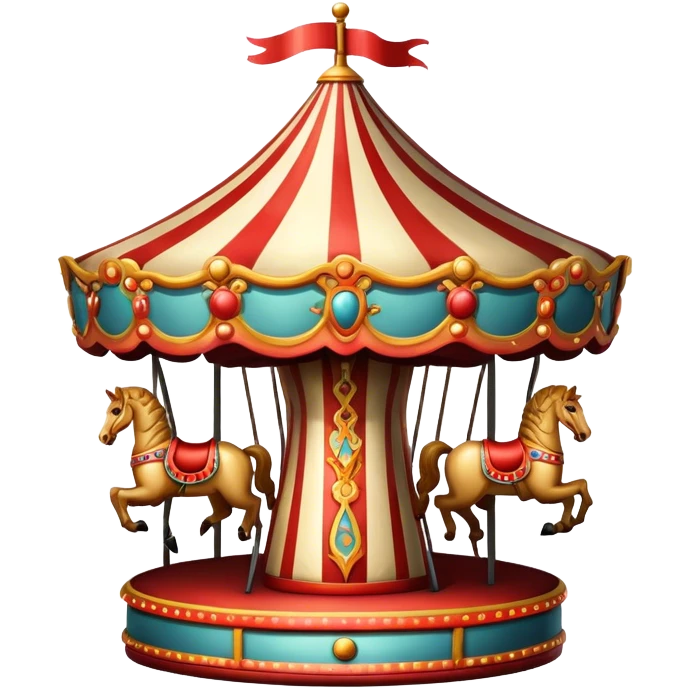 Vintage circus carousel emoji