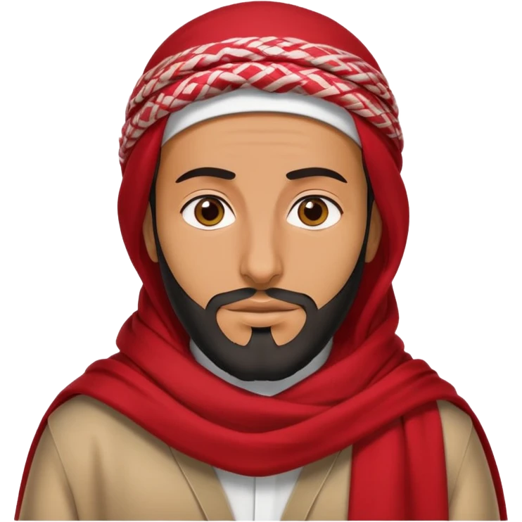 Saudi man wearing a red shemagh emoji