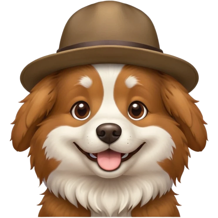Dog whit hat emoji