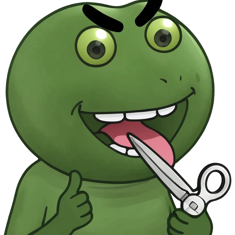 Emoji with scissor hands in front of their mouth with their tongue out emoji