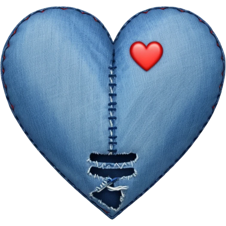 Denim heart emoji