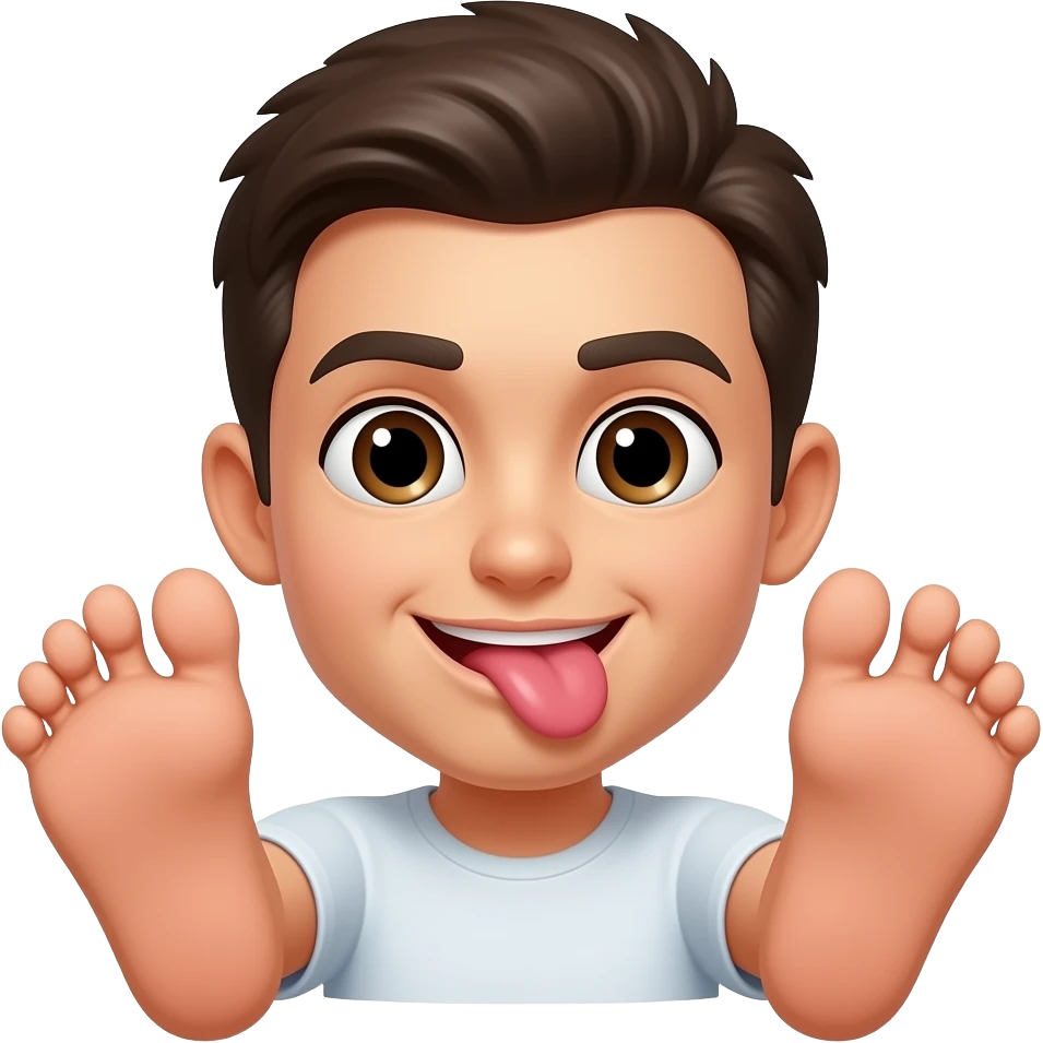Licking feet emoji