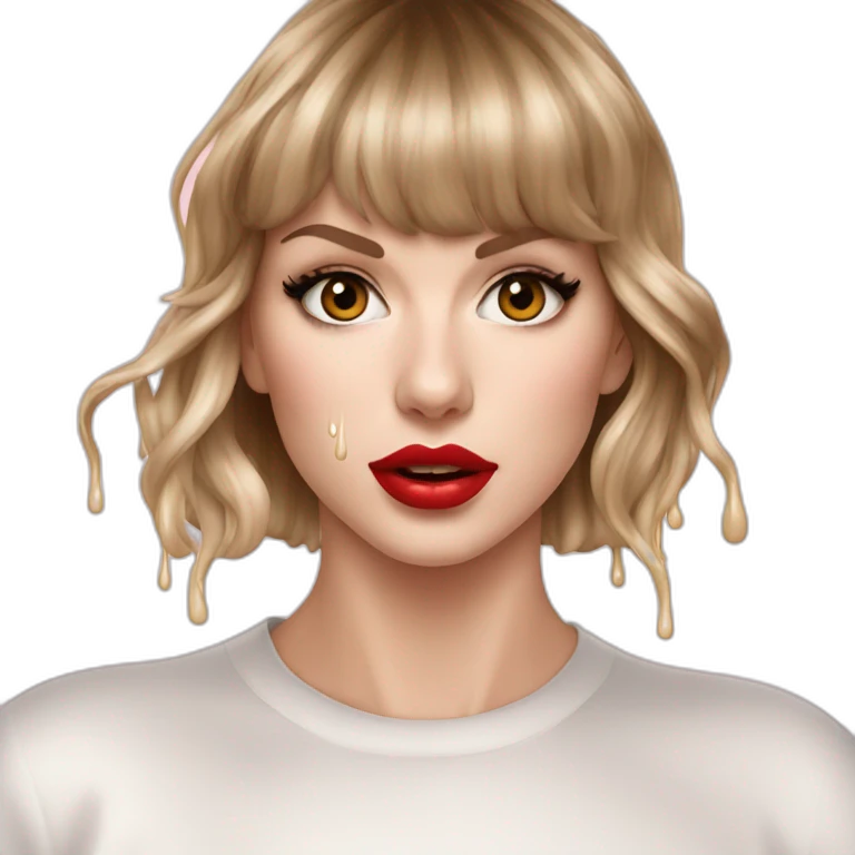 taylor-swift-selfie-milk-on-face-dripping emoji