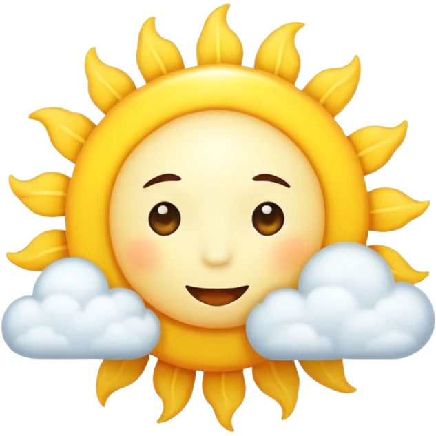 Sun with clouds emoji