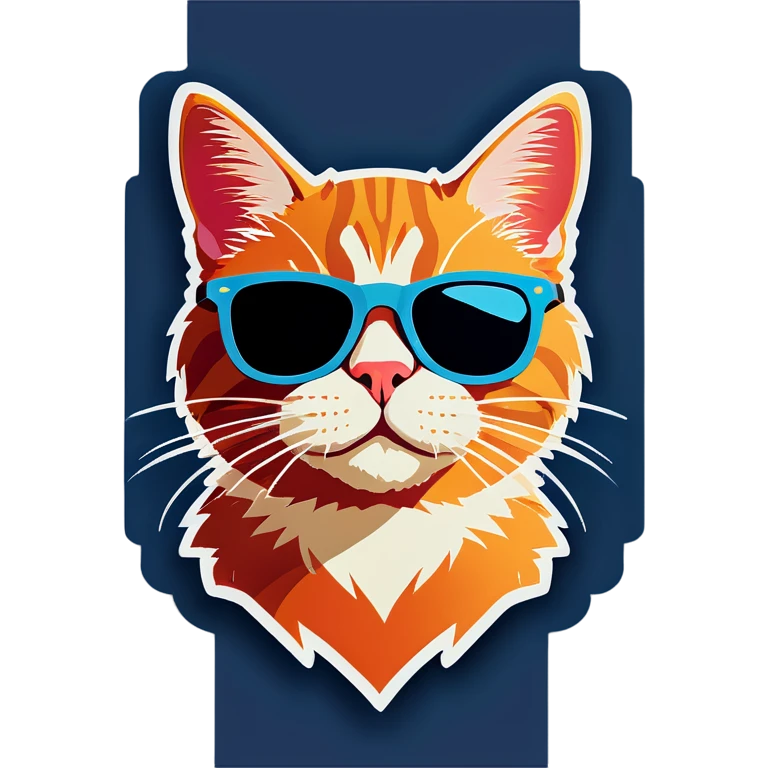 Cat with sunglasses emoji