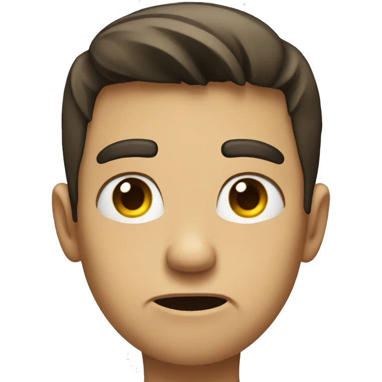 a young man with an angry face with a refusal emoji