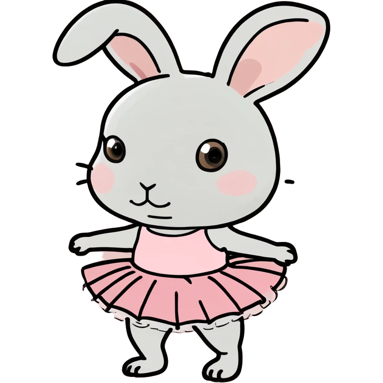 Bunny wearing a tutu emoji