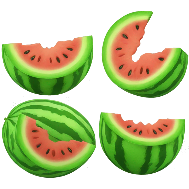 Green watermelon  emoji