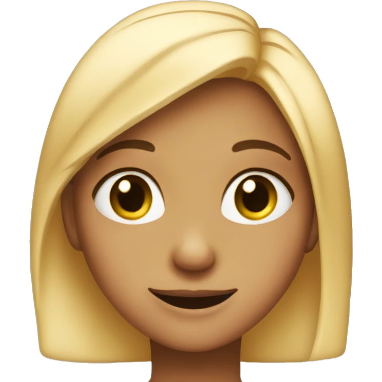 Girl smirking with her fingers to her chin emoji