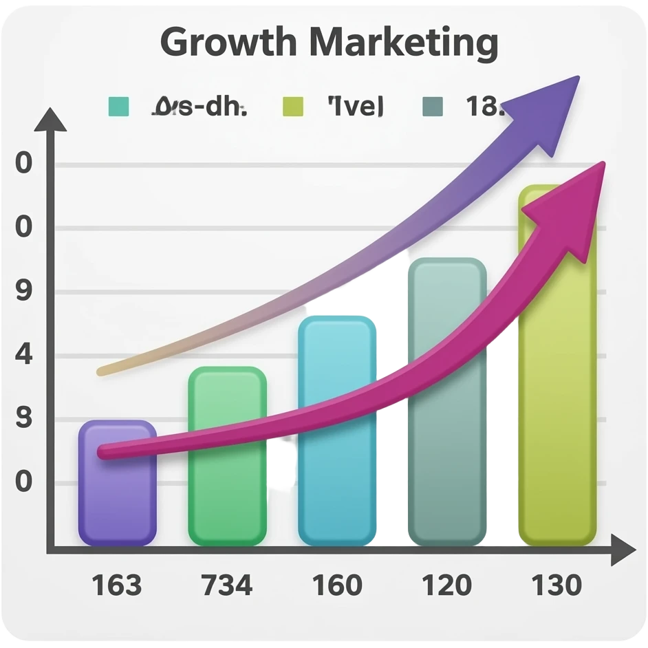 perfomance growth marketing diagram æstetisk emoji