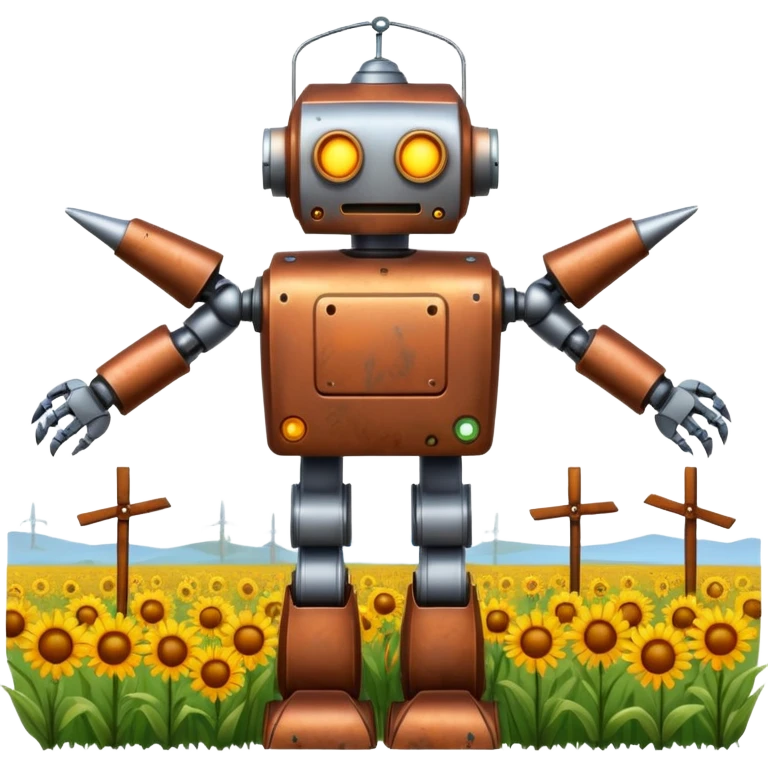robot scareccrow emoji