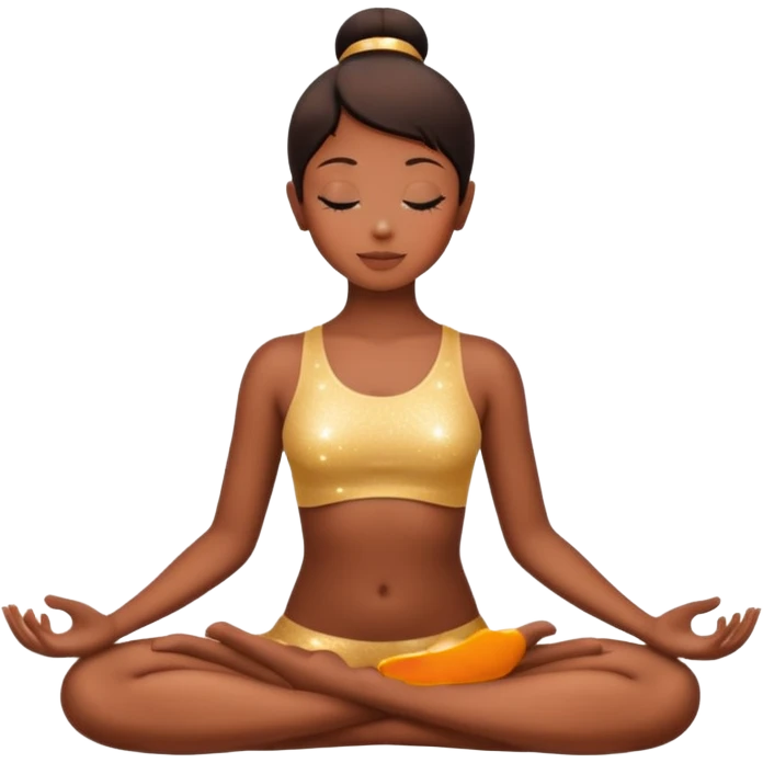 silhouette in lotus pose with sparkles emoji