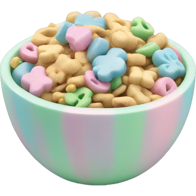 Pastel bowl full of Lucky charms  emoji
