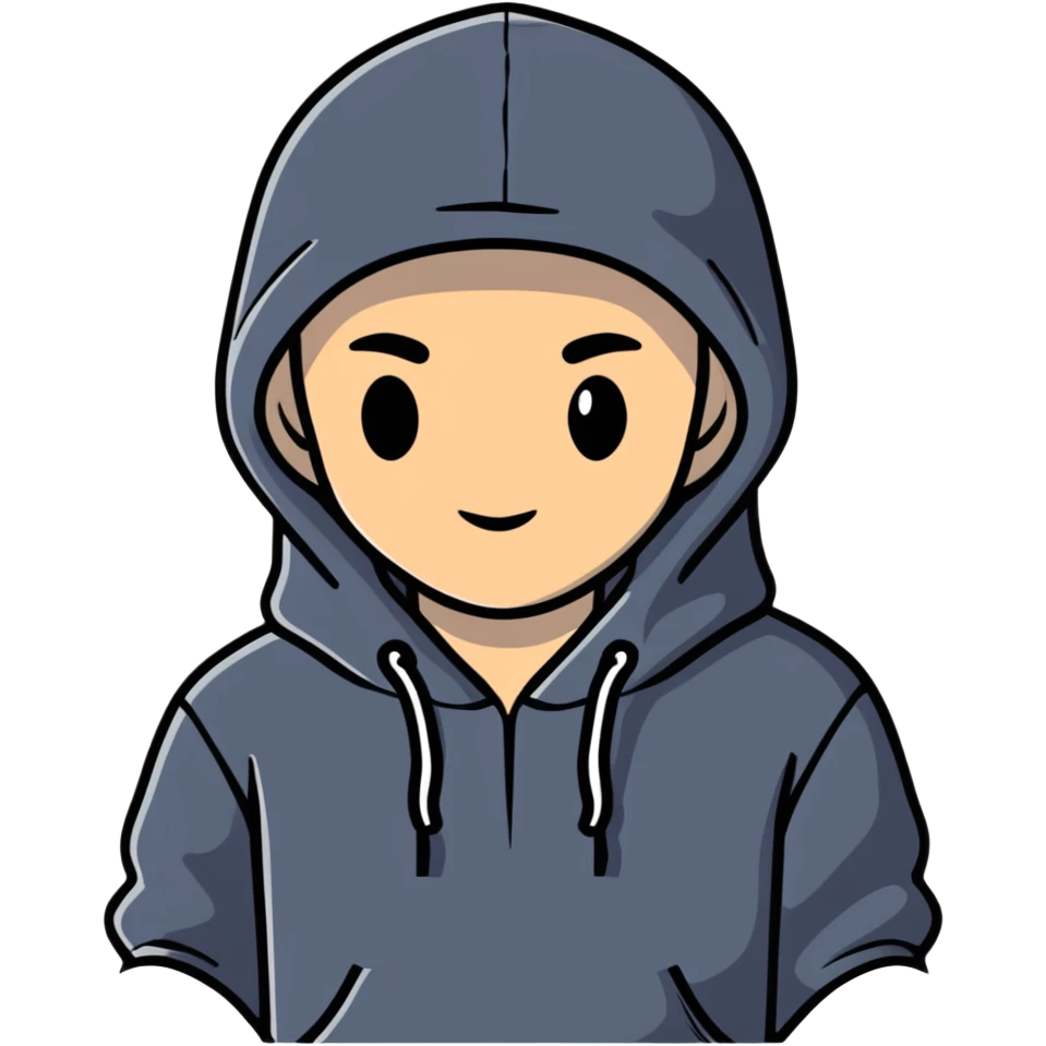 Hacker in hoodie  emoji
