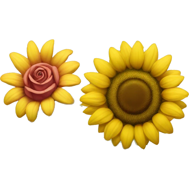 Rose and sunflower  emoji