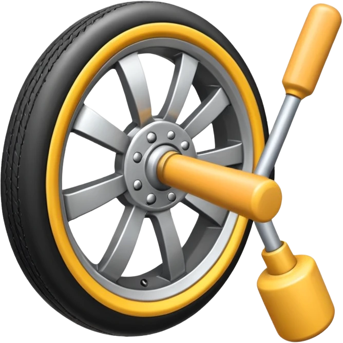 Electronic wheels with polo mallets emoji