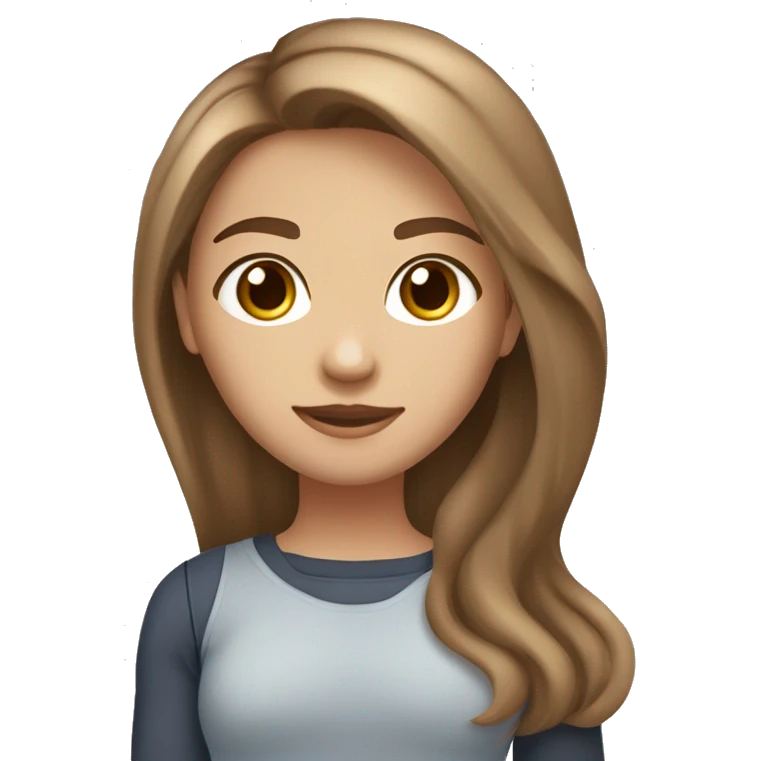a  light-medium skin tone girl with light brown wavy medium length hair with her light-medium skin tone, tall, dark brown straight hair boyfriend. the girl has hazel eyes and the boy has  blue eyes emoji
