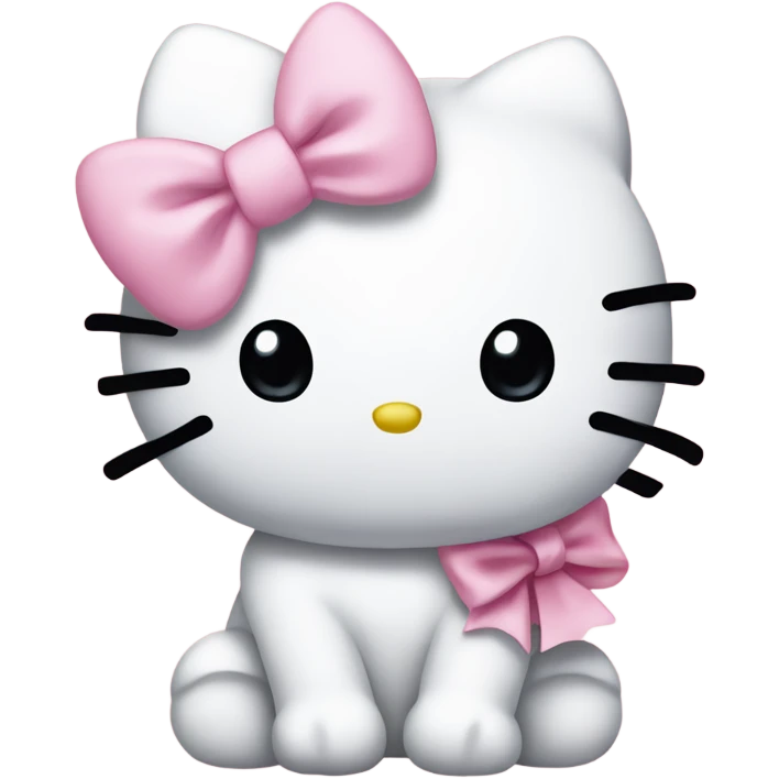 hello kitty with a light pink bow emoji