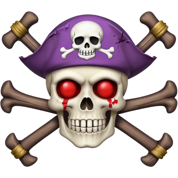 Whitebeard pirates jolly roger emoji