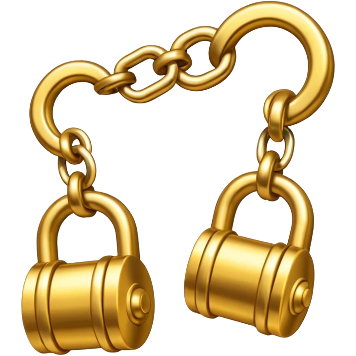Golden shackles emoji