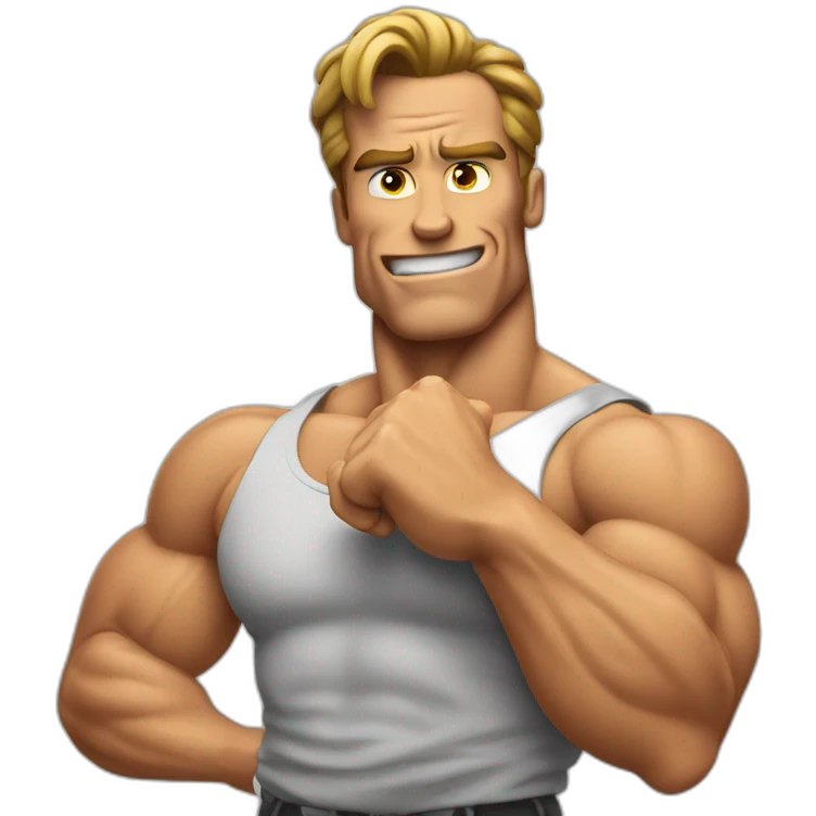 Arnold flexing emoji