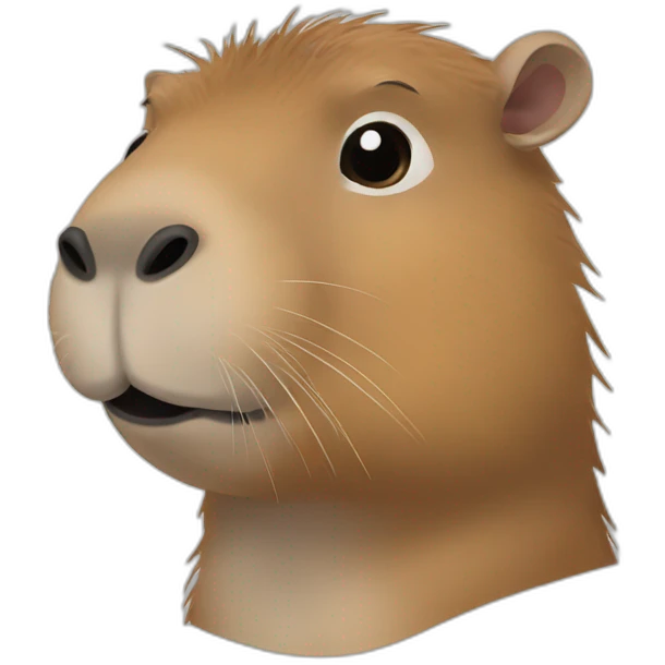 Capybara raising an eybrow emoji