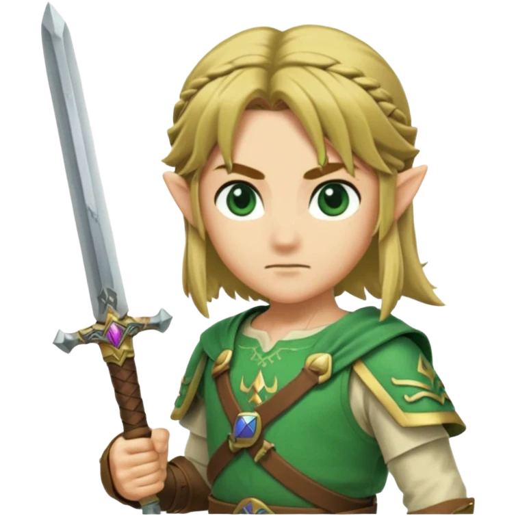 zelda Link with his sword emoji