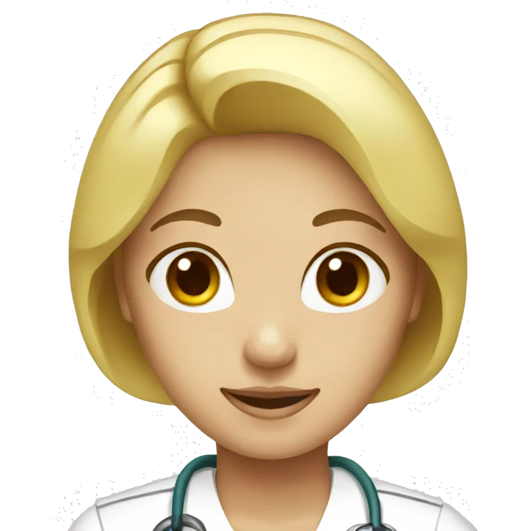 female blonde nurse emoji
