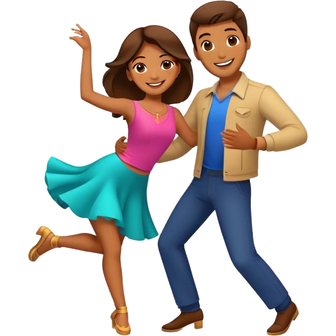 Deux personnes qui danse le zouk  emoji