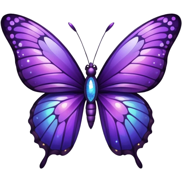 Dark Purple Butterfly Sparkly emoji
