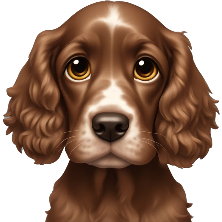 Full brown cocker spaniel puppy emoji