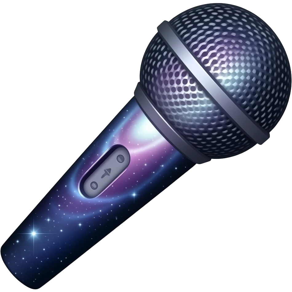 GALAXY microphone with imprints emoji
