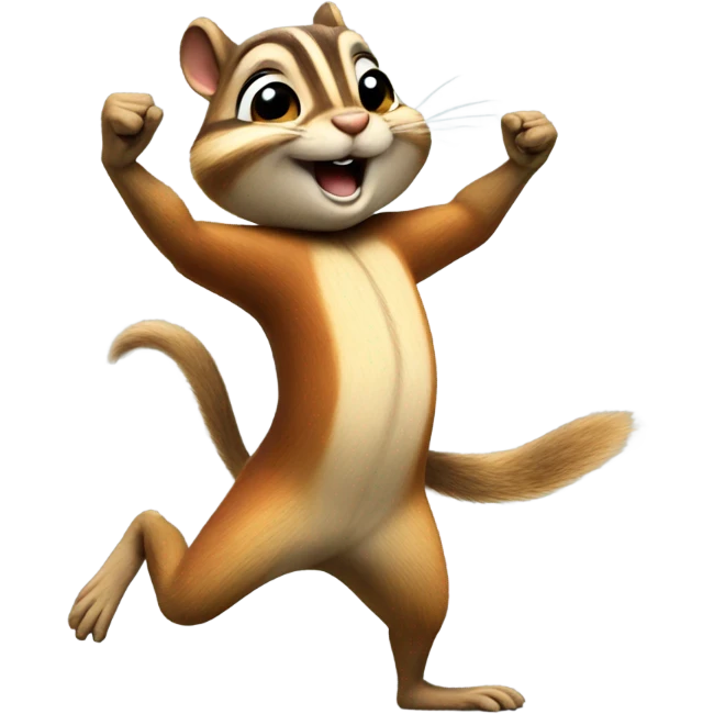 Chipmunk doing the robot dance  emoji