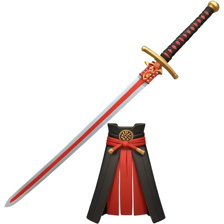samurai training wooden sword emoji