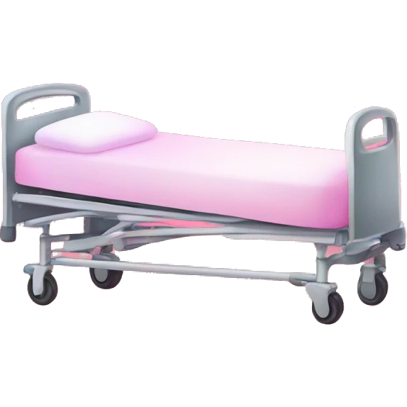 Pink ombre hospital bed with glitter emoji