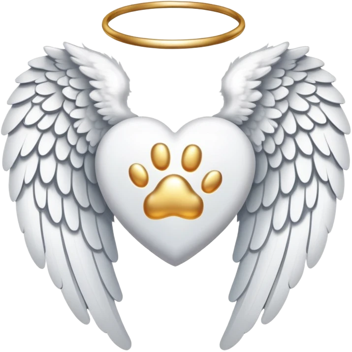 paw print with angel wings emoji