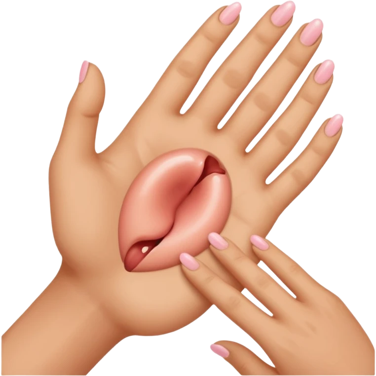 vagina with finger touching it emoji