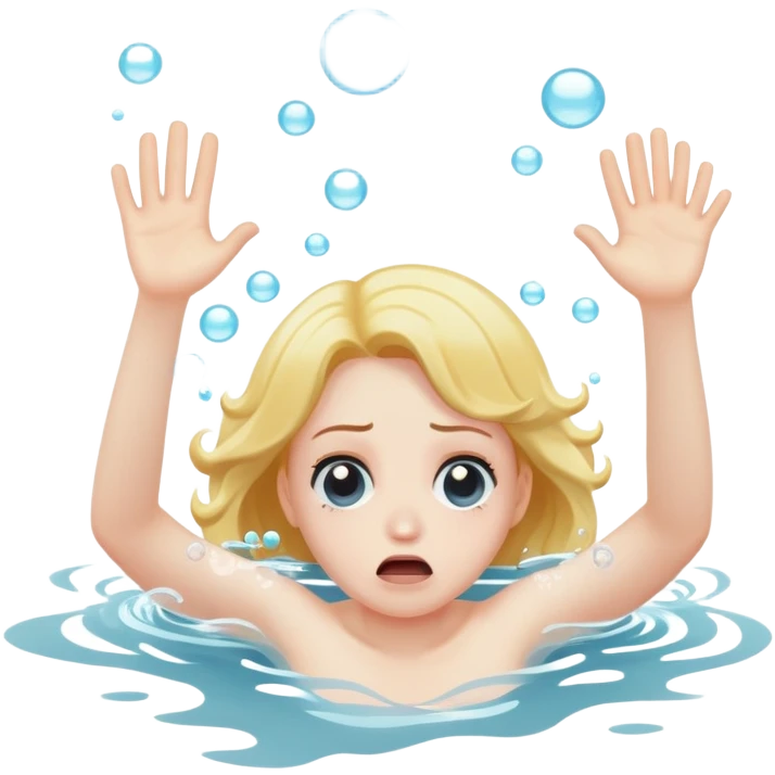 under the water drowning emoji