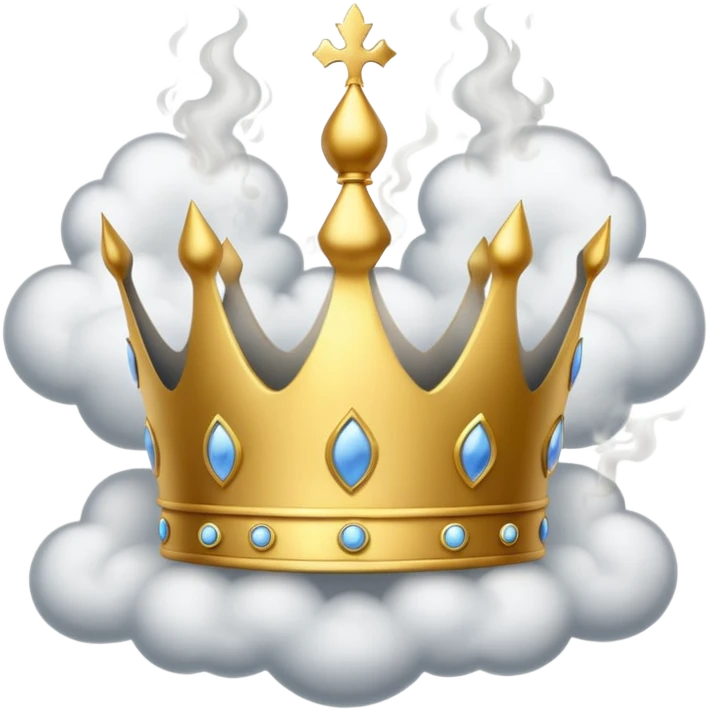 Put this 👑 on top  of 😶‍🌫️ emoji