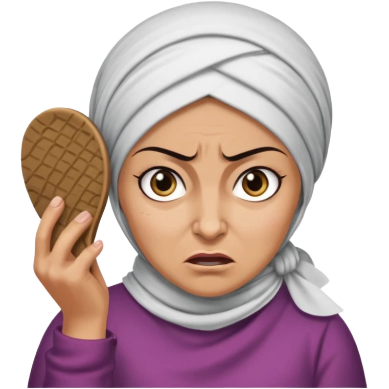 Terlik fırlatan anne emoji