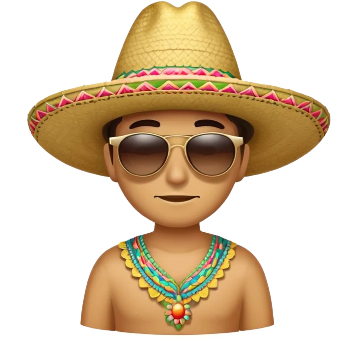 Sombrero y lentes emoji