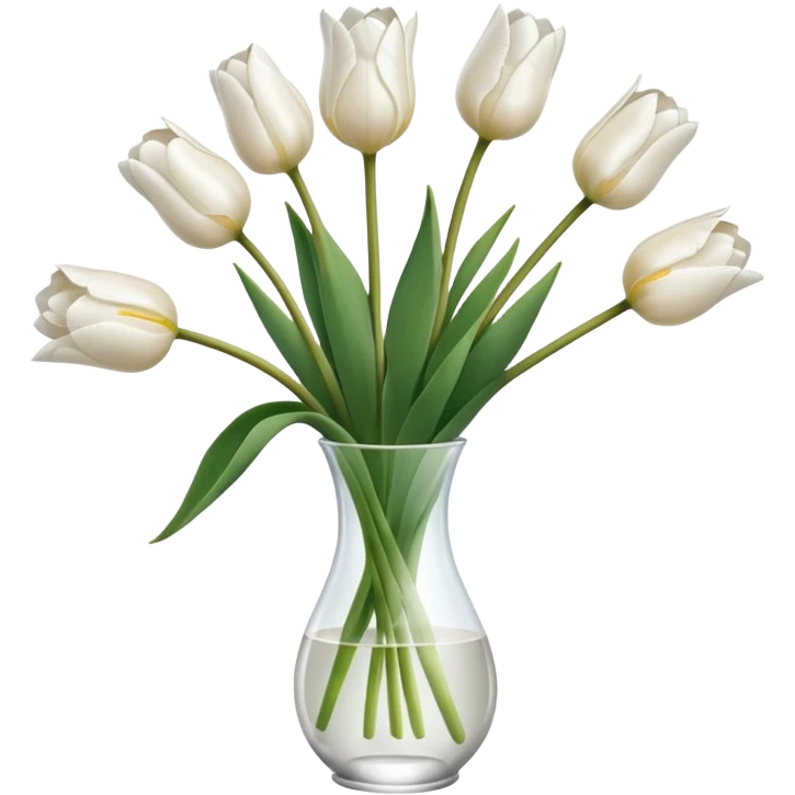 White tulips emoji