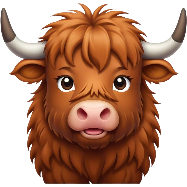Cute highland cow emoji