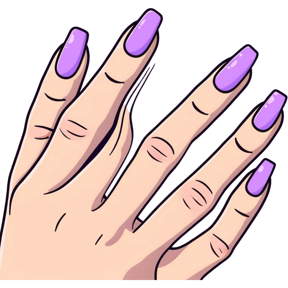 pastel lilac nails emoji
