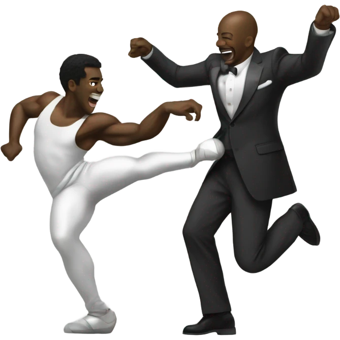 Black man hitting a sigma dance  emoji