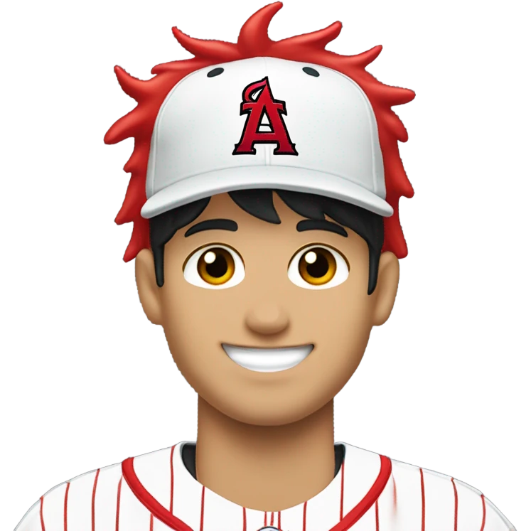 Shohei Ohtani with devil horns emoji