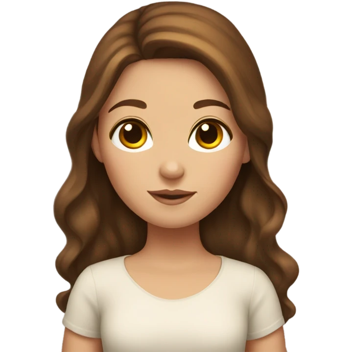 Girl with brown hair and body of a deer emoji