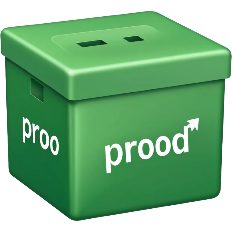 Green box with the word "Prod" in the middle emoji